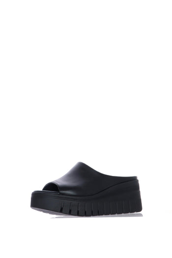 Sandalo mules platform  nero e beige - 5