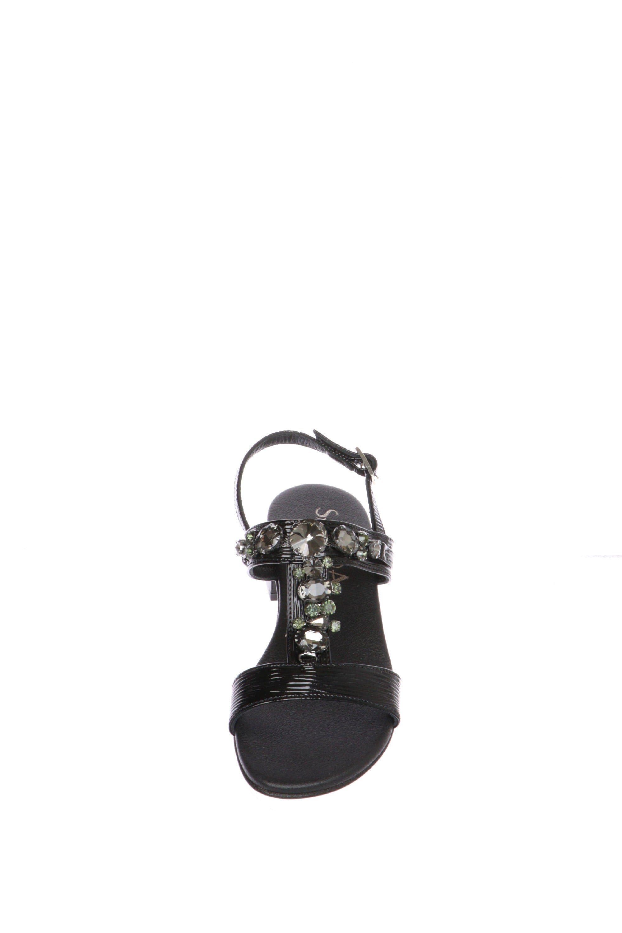 Sandalo nero elegante tacco basso n 33 34 donna Sandra Calzature