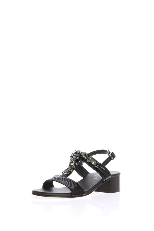 Sandalo nero elegante tacco basso n 33 34 donna Sandra Calzature - 2