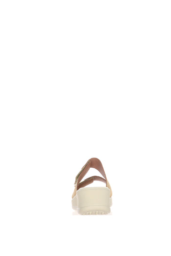 Sandalo scalzato beige con strappi  plantare estraibile - 6