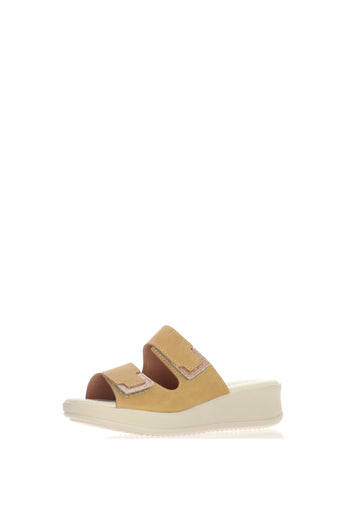 Sandalo scalzato beige con strappi  plantare estraibile - 3
