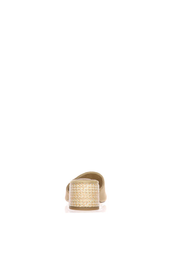 Sandalo scalzato camoscio blu e beige con tacco Tamaris - 9