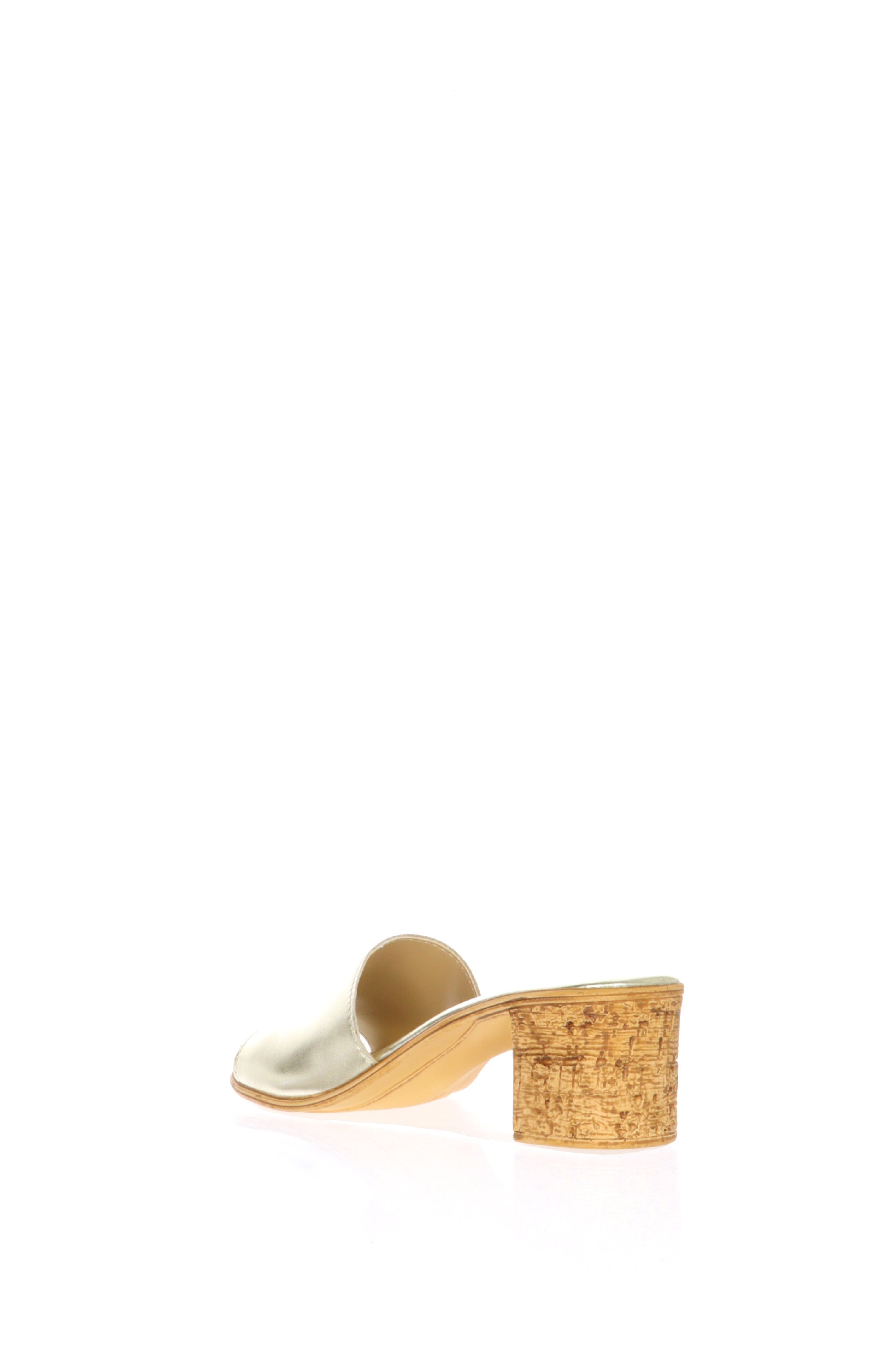Sandalo scalzato con tacco in pelle oro Cinzia Soft