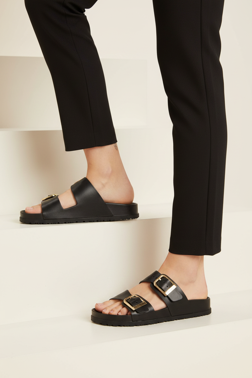 Sandalo scalzato doppia fascia con fibbia Tamaris 2