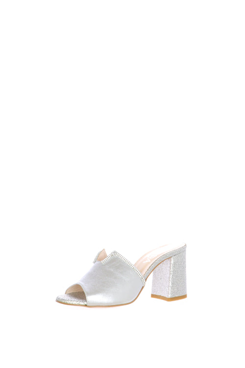 Sandalo scalzato elegante argento con strass Sandra Calzature 630st - 2