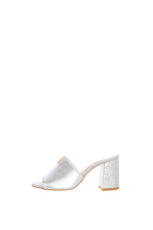 Sandalo scalzato elegante argento con strass Sandra Calzature 630st - 1