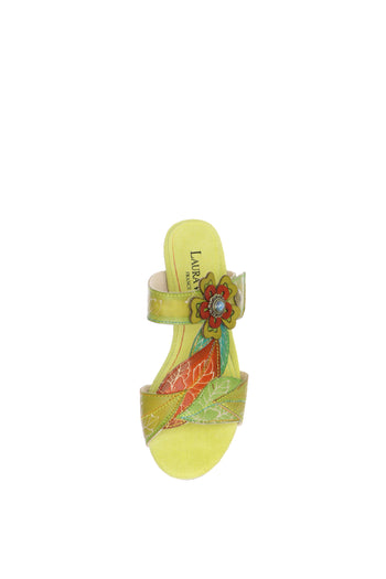 Sandalo scalzato fascia con strappo tacco basso Laura Vita - 5