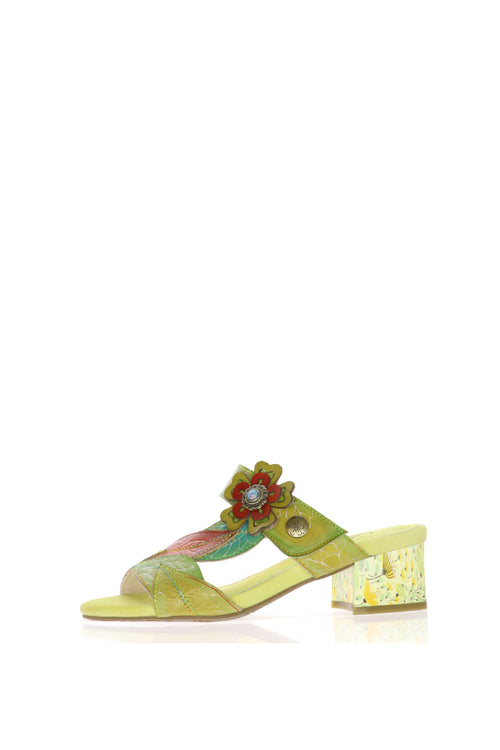 Sandalo scalzato fascia con strappo tacco basso Laura Vita - 1