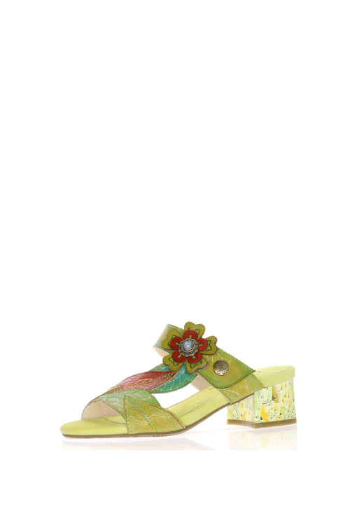 Sandalo scalzato fascia con strappo tacco basso Laura Vita - 2