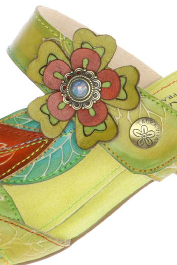 Sandalo scalzato fascia con strappo tacco basso Laura Vita - 4
