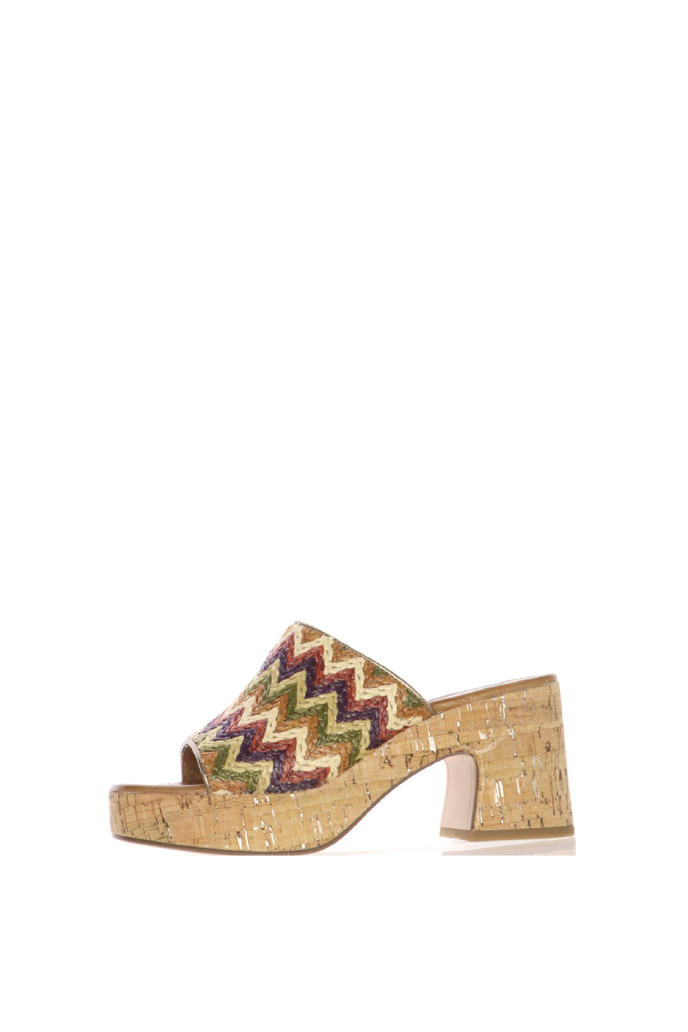 Sandalo scalzato fascia multicolor con tacco Tamaris