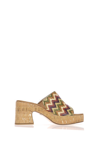 Sandalo scalzato fascia multicolor con tacco Tamaris - 4