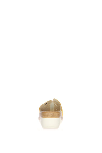 Sandalo scalzato fascia unica traforata gialla Fly Flot - 5