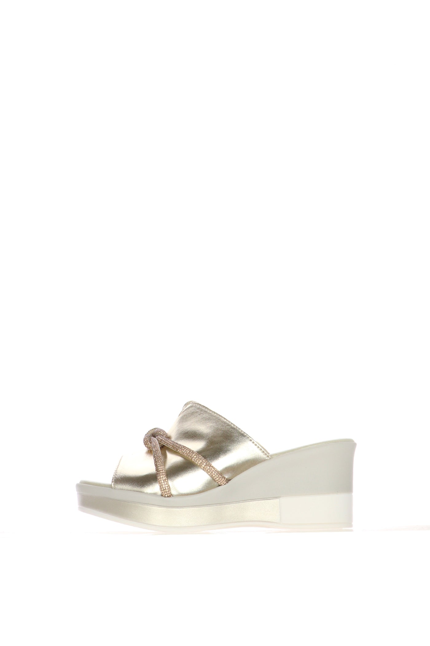 Sandalo scalzato fascione in pelle con tubo luminoso Soffice Sogno