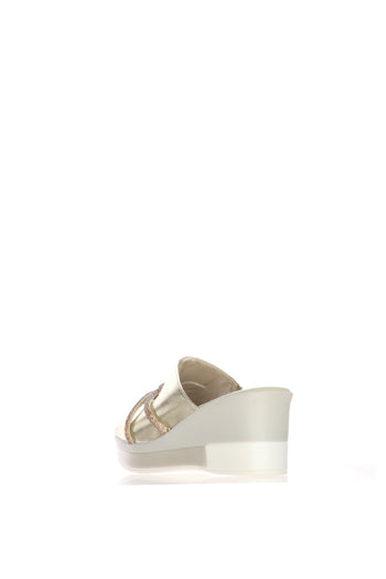 Sandalo scalzato fascione in pelle con tubo luminoso Soffice Sogno - 4