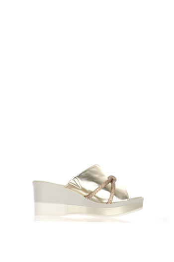 Sandalo scalzato fascione in pelle con tubo luminoso Soffice Sogno - 3