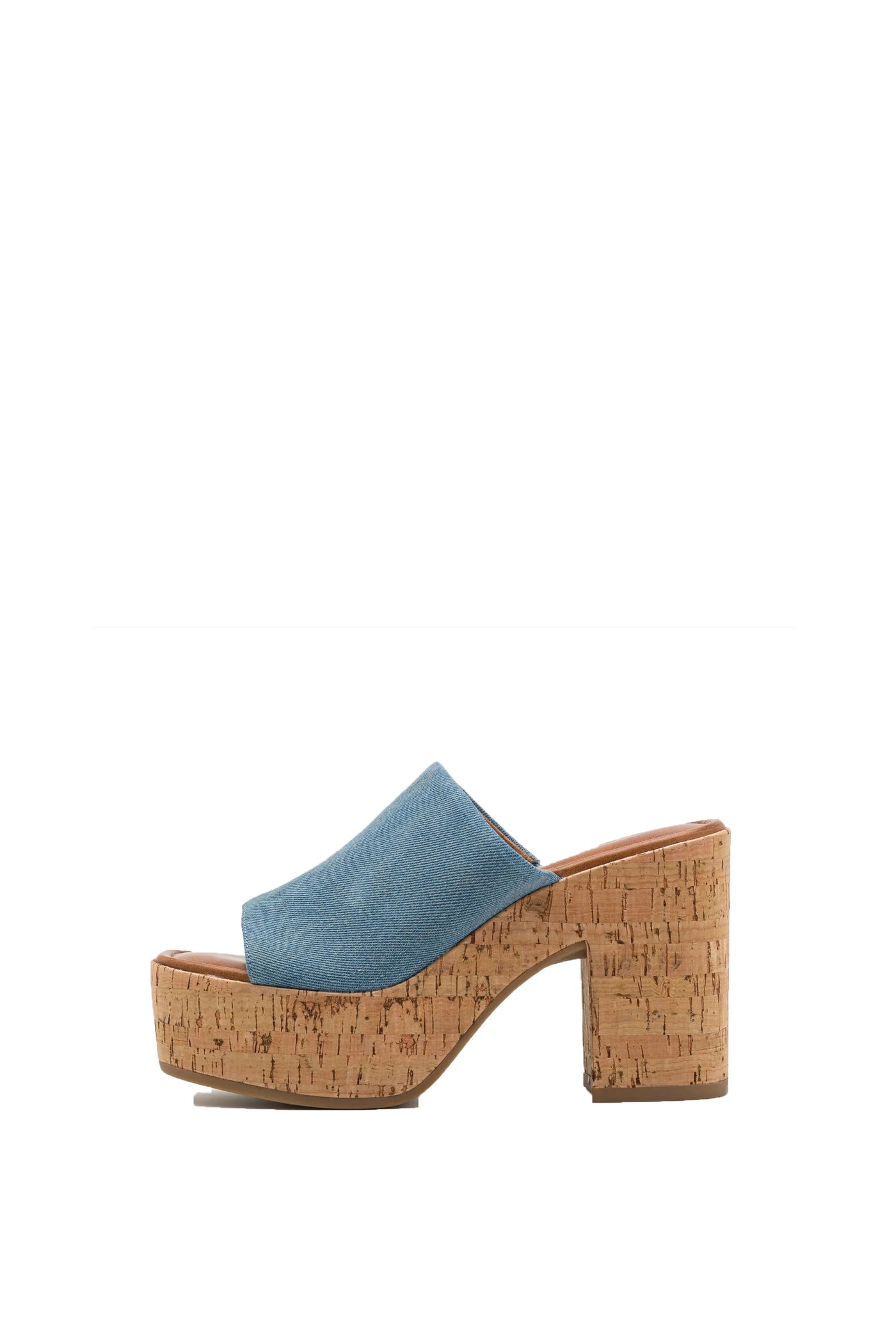 Sandalo scalzato fascione jeans Tamaris