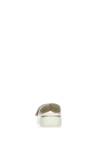 Sandalo scalzato incrociato  in pelle platino  plantare estraibille - 6