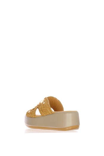 Sandalo scalzato in raffia con pietre luminose Soffice Sogno - 3