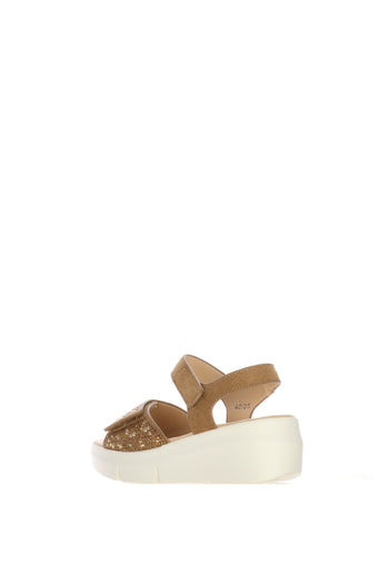 Sandalo scamosciato con velcro - 3
