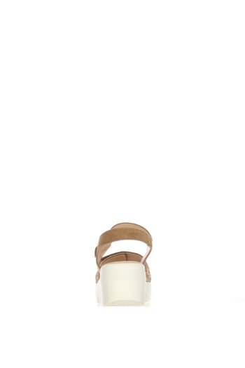 Sandalo scamosciato con velcro - 5