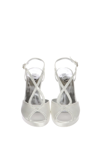 Sandalo sposa Grace con incrocio Swarovsky I AM Bride - 6