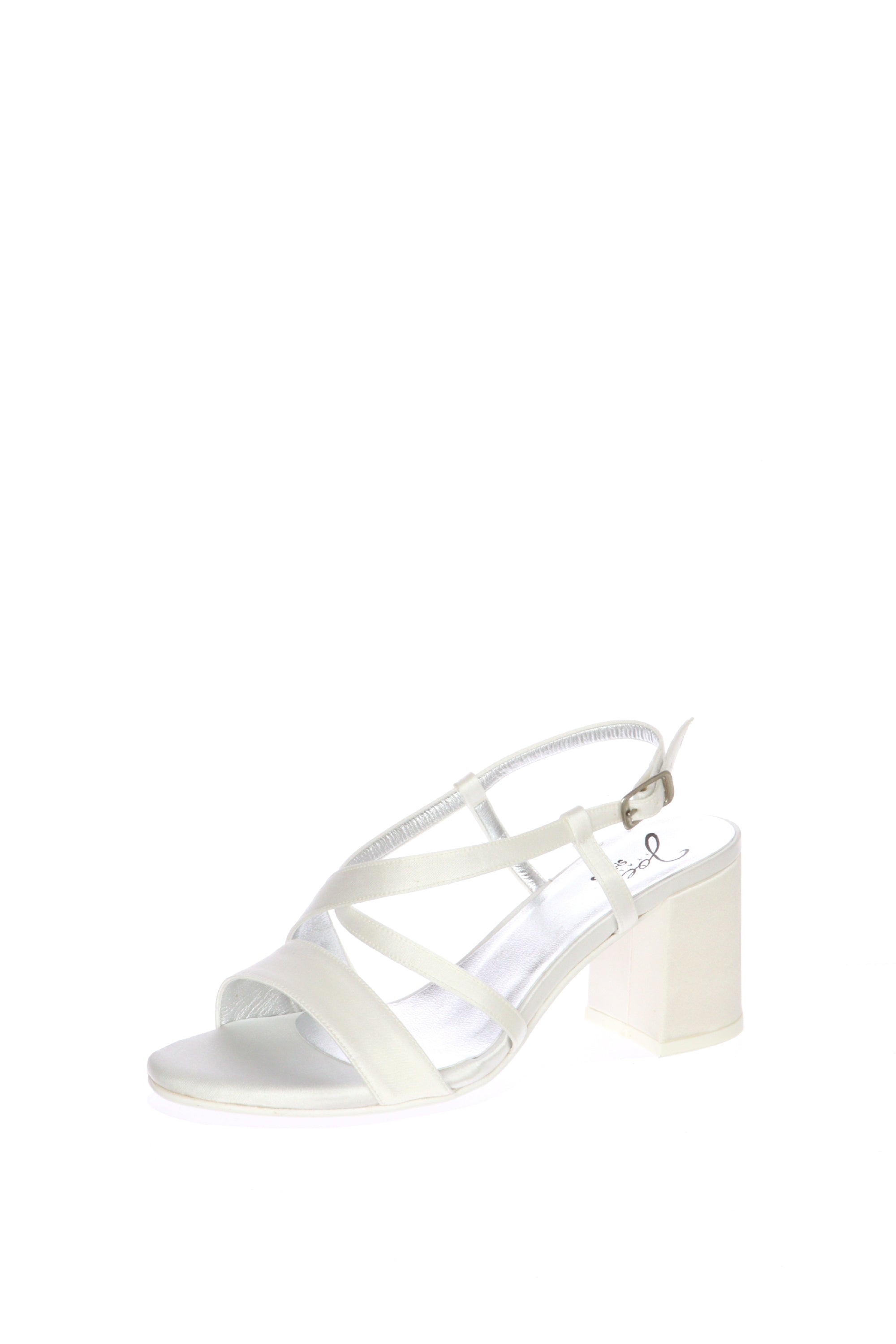Sandalo sposa basso semplice bianco seta Joel 7105 Joel Sandra Calzature
