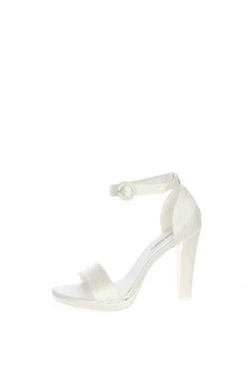 Sandalo sposa bianco seta cinturino a caviglia Louis Michelle 4050 - 1