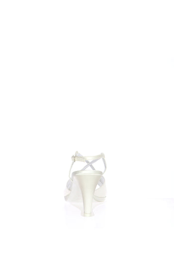 Sandalo sposa con incrocio di Swarovski - 6