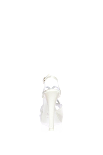 Sandalo sposa gioiello Swarovski con tacco alto e doppio Joel - 5