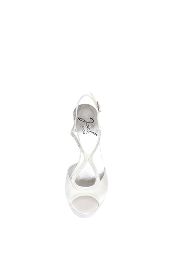 Sandalo sposa gioiello Swarovski con tacco alto e doppio Joel - 4