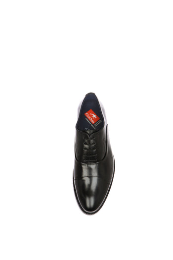 Scarpa allacciata oxford elegante cuoio, blu e nero - 12