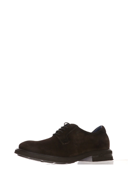 Scarpa derby in camoscio cioccolato - 2