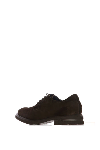 Scarpa derby in camoscio cioccolato - 3