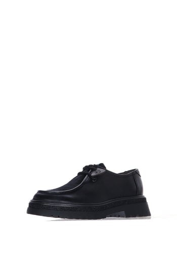 Scarpa ingegnere con inserto in cavallino e suola chuncky carroarmato - 3