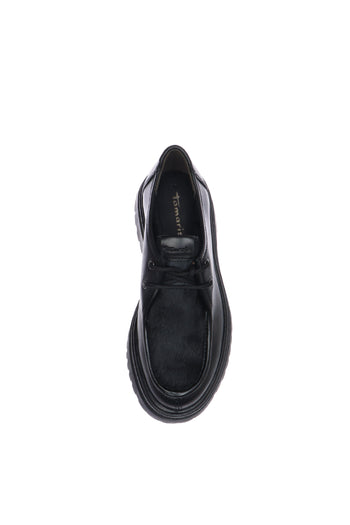 Scarpa ingegnere con inserto in cavallino e suola chuncky carroarmato - 5