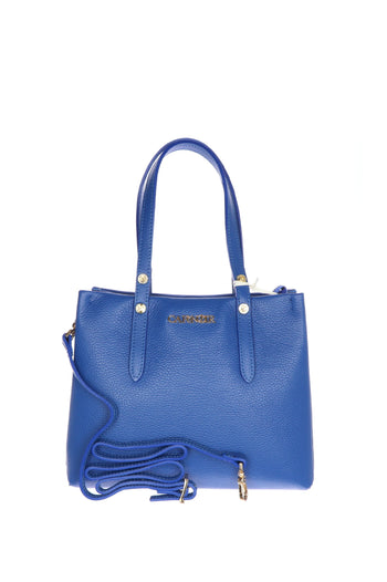 Shopping in vera pelle blu elettrico CafèNoir - 5