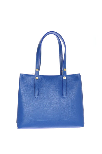 Shopping in vera pelle blu elettrico CafèNoir - 4
