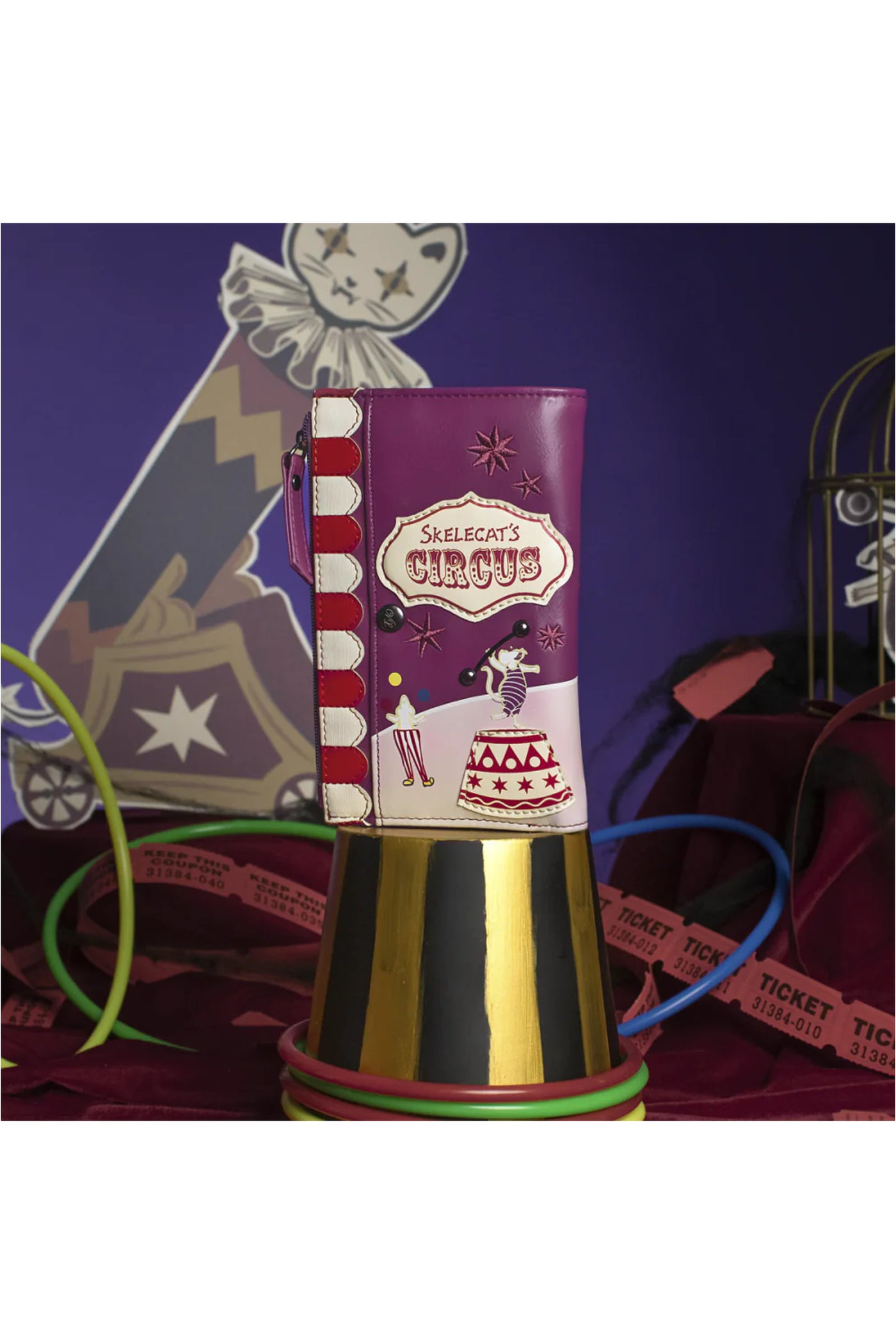 Skelecat's Travelling Ghost Circus Compact Folding Wallet 2