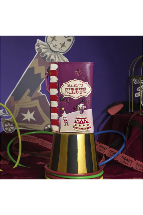 Skelecat's Travelling Ghost Circus Compact Folding Wallet - 2
