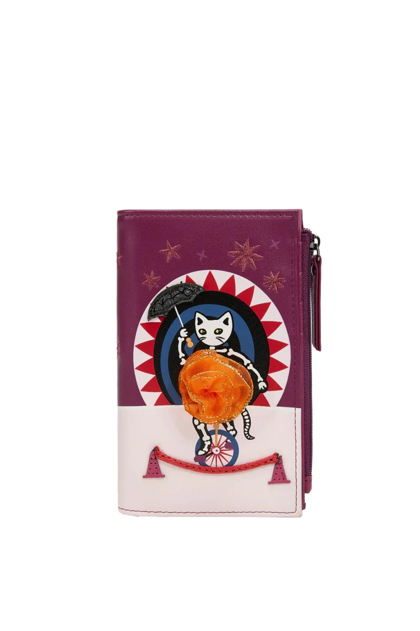 Skelecat's Travelling Ghost Circus Compact Folding Wallet