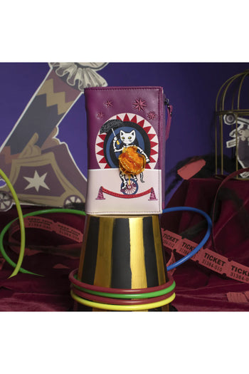 Skelecat's Travelling Ghost Circus Compact Folding Wallet - 3