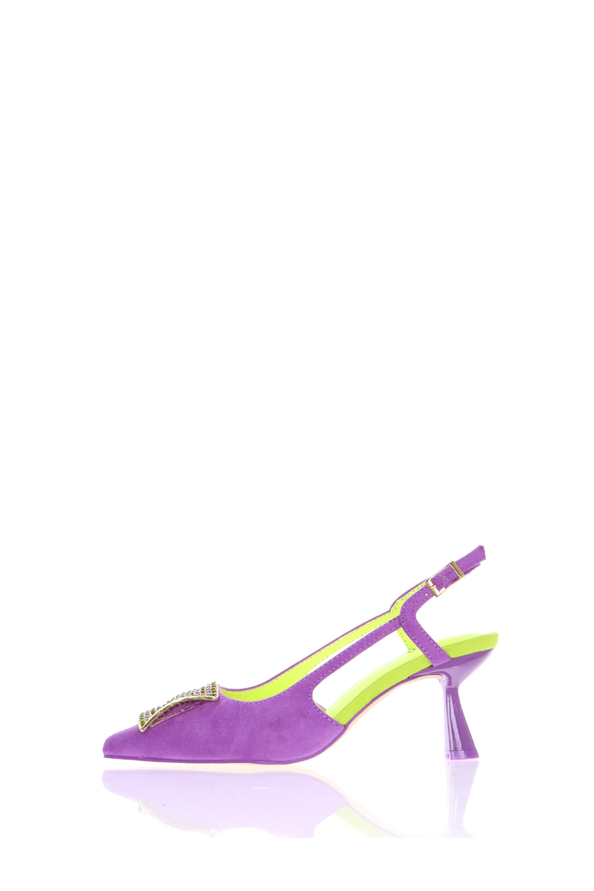 Slingback colorata con gioiello Menbur