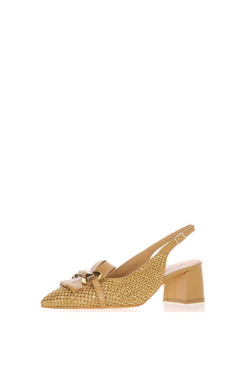Slingback cuoio con frangia dal n 33 al 44 - 3