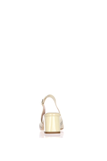 Slingback in camoscio con puntale lucido tacco basso Cinzia Soft - 4