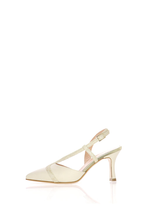 Slingback in pelle con tacco Soffice Sogno - 1