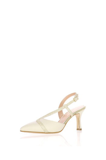 Slingback in pelle con tacco Soffice Sogno - 5