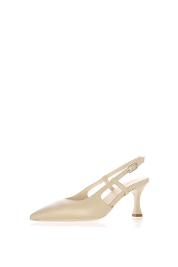 Slingback in pelle nero e beige Nero Giardini - 3