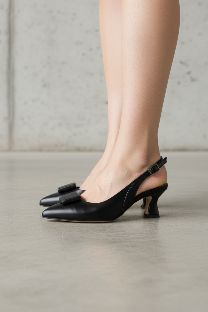 Slingback in pelle tacco a rocchetto Soffice Sogno 2