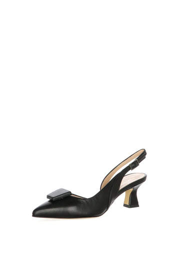Slingback in pelle tacco a rocchetto Soffice Sogno - 3